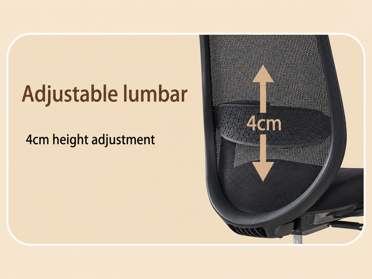 Adjust the lumbar support.