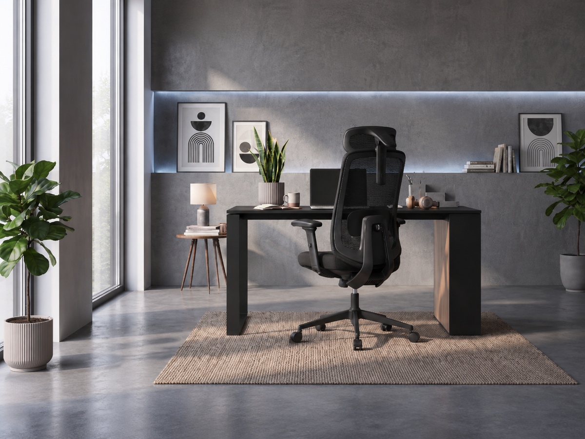 097A ergonomic chair in a home workspace