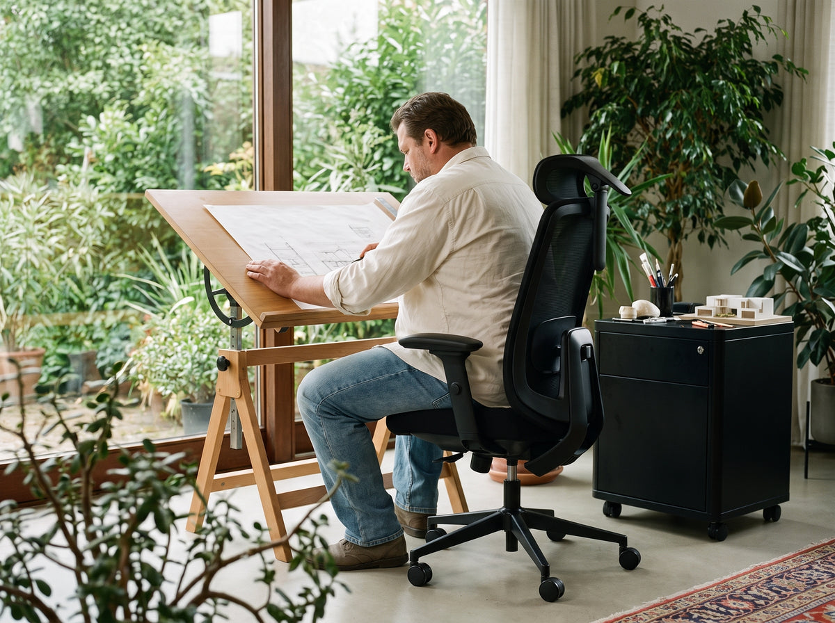 OTTUNI 097A ergonomic chair in a home workspace