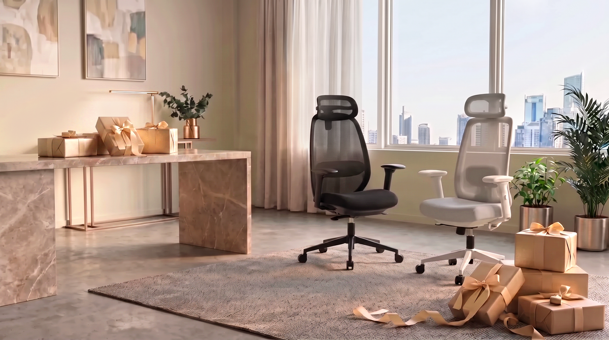 Engineered like an office chair.
Finished like furniture.